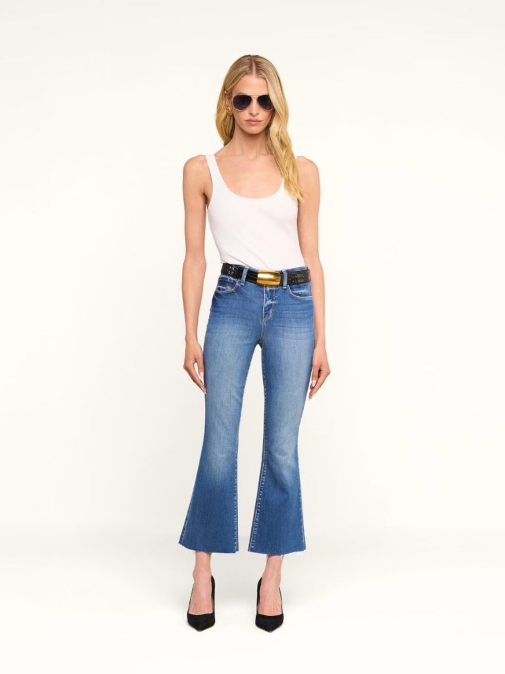 L'AGENCE Jeans Kendra High Rise Crop Flair 29